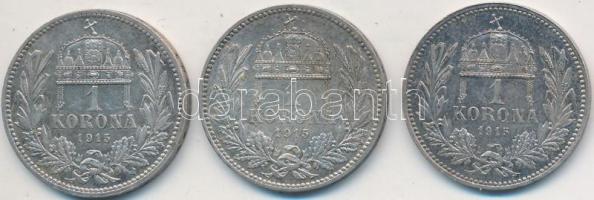 1915. 1K Ag "Ferenc József" (3x) T:2,2-