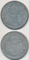 Ausztria 1894. 1K Ag (2x) T:3  Austria 1894. 1 Corona Ag (2x) C:F