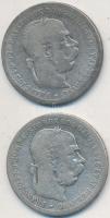 Ausztria 1894. 1K Ag (2x) T:3 
Austria 1894. 1 Corona Ag (2x) C:F