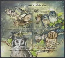 Afrikai baglyok kisív, African owls mini sheet