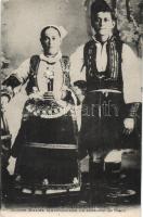 'Souvenir d'Orient 1914-1918' / Macedonian folklore, newlyweds, wedding couple Macedó...