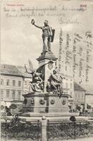 Arad, Vértanu szobor, szappan és gyertya gyár, Hubert J. és társa üzlete, Aradi Kereskedők Köre, kiadja Kerpel Izsó / statue, soap and candel factory, shops (EK)