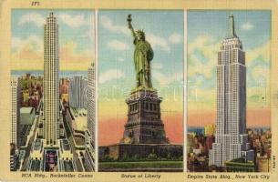 New York City, RCA Building, Rockefeller Center, Statue of Liberty, Empire State Building (EK)