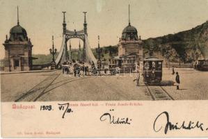 Budapest Ferenc József híd (Szabadság híd) 26-os villamos