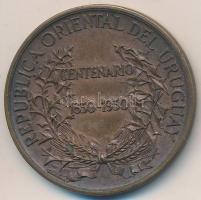 Uruguay 1930. "100 éves évforduló" Br emlékérem T:2 Uruguay 1930. "Centenary" commemorative bronze medallion C:XF