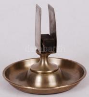 Régi jelzett fém gyufatartó, m: 11 cm /
match holder