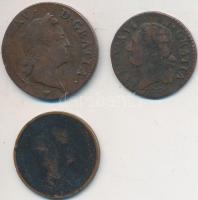 Franciaország 1770. 1L "XV. Lajos" + 1782. 1L "XVI. Lajos" + 1917. 5c T:2-,3 France 1770. 1 Liard "Louis XV" + 1782. 1 Liard "Louis XVI" + 1917. 5 Centimes C:VF,F