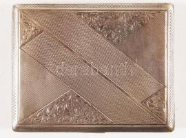 Ezüst (Ag) cigarettatárca, 10×7 cm /
Silver cigarette box 88g