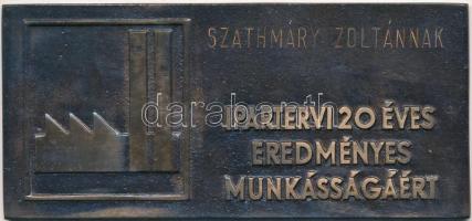 1988. "Ipartervi 20 éves eredményes munkásságáért" Br emlékplakett adományozói okirattal, dísztokban (128x59mm) T:1