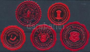 5 db klf vidéki takarékpénztári pecsétbélyeg