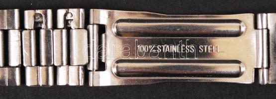 Sandy japán férfi karóra, jelzett, fém szakadt szíjjal,