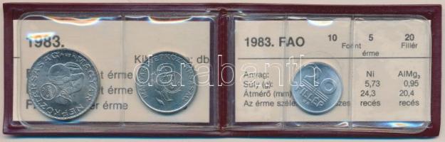 1983. 20f, 5Ft, 10Ft "FAO" sor  + 1983. 100Ft "FAO" T:BU  Mindkettő eredeti plas...