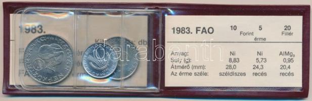 1983. 20f, 5Ft, 10Ft "FAO" sor  + 1983. 100Ft "FAO" T:BU  Mindkettő eredeti plas...