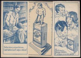 cca 1920 3 db Kathreiner Kneipp malátakávé számolócédula