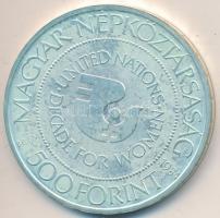 1984. 500Ft Ag "Nők évtizede" T:BU Eredeti tokban, tanúsítvánnyal!