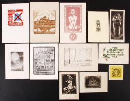 12 db különböző Ex libris