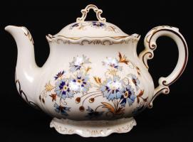 Zsolnay búza virág mintás teás készlet, kézzel festett, jelzett, hibátlan