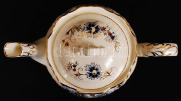 Zsolnay búza virág mintás teás készlet, kézzel festett, jelzett, hibátlan