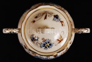 Zsolnay búza virág mintás teás készlet, kézzel festett, jelzett, hibátlan