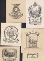 Gise Hohenlohe (1856-1932): 10 db ex libris, klisé, papír, több jelzett a klisén