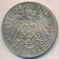 Német Államok/Szászország 1913E 3M Ag T:2 German States/Saxony 1913E 3 Mark C:XF Krause KM# 1275