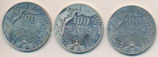 1986-1990. 100Ft "Fáy András" (3x) T:BU,PP