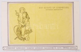 cca 1930 A Luxemburgi katholikus cserkész szövetség karácsonyi üdvözlő levele