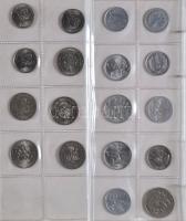 Vegyes fémpénz gyűjtemény albumba rendezve, közte néhány ezüst T:vegyes