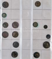 Vegyes fémpénz gyűjtemény albumba rendezve, közte néhány ezüst T:vegyes