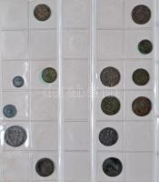 Vegyes fémpénz gyűjtemény albumba rendezve, közte néhány ezüst T:vegyes