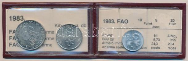 1983. 20f+5Ft+10Ft+100Ft "FAO" eredeti tokban, tanúsítvánnyal T:BU