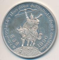 Bognár György (1944-) 1996. "A honfoglalás 1100 éves évfordulója emlékére / Szent István királyunk és az első magyar pénz emlékére" Ag emlékérem dísztokban (5.69g/0.835/27mm) T:PP