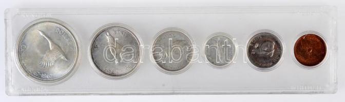 Kanada 1967. 1c,5c,10c Ag,25c Ag,50c Ag,1$ Ag "Jubileum 1867-1967" sor szettben T:2 Canada 1967. 1c,5c,10c Ag,25c Ag,50c Ag,1$ Ag "Centennial 1867-1967" serie in set C:XF