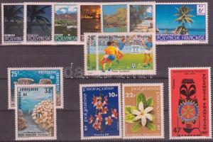 French Polynesia 13 diff. stamps, Francia Polinézia 13 klf bélyeg