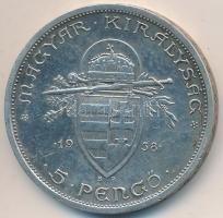 1938. 5P Ag "Szent István" T:2 Adamo P8.1