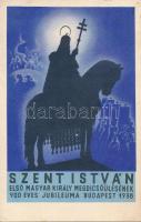 1938 Szent István, első magyar királyi megdicsőülésének 900 éves jubileuma, Budapest So. Stpl