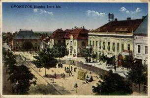 Gyöngyös, Hanisz Imre tér, Hitelszövetkezet, Egyházmegyei Takarékszövetkezet, Klein és Osztreimer Dezső üzete