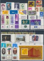 34 stamps + 1 block, 34 db bélyeg + 1 db blokk, 2 stecklapon