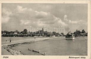 Siófok, Balaton part, gőzhajó (EK)