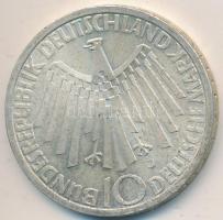 NSZK 1972J 10M Ag "Olimpia / Spirál" T:2 GFR 1972J. 10 Mark Ag "Olymic Games Munich / Spiral" C:XF