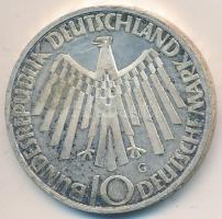 NSZK 1972G 10M Ag "Olimpia / Spirál" T:2 GFR 1972G 10 Mark Ag "Olymic Games Munich / Spiral" C:XF