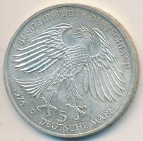 NSZK 1976D 5M Ag "Grimmelshausen" T:2 GFR 1976D 5 Mark Ag "Grimmelshausen" C:XF