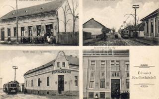 Erzsébetfalva Polizeiamt und Straßenbahn