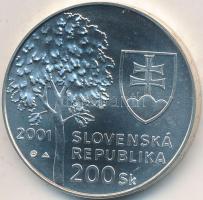 Szlovákia 2001. 200K Ag "Alexander Dubcek" T:BU Slovakia 2001. 200 Korun Ag "Alexander Dubcek" C:BU Krause KM# 59