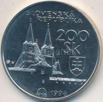 Szlovákia 1998. 200K Ag "UNESCO Világörökség" T:BU Slovakia 1998. 200 Korun Ag "UNESCO World Heritage site" C:BU Krause KM# 44