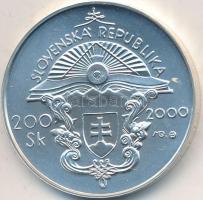 Szlovákia 2000. 200K Ag "Fándly György" T:BU Slovakia 2000. 200 Korun Ag "Juraj Fandly" C:BU Krause KM# 55