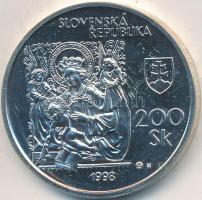 Szlovákia 1998. 200K Ag "Szlovák Nemzeti Galéria 150. évfordulója" T:BU Slovakia 1998. 200 Korun Ag "50th Anniversary - Slovak National Gallery" C:BU Krause KM# 41