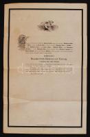1859 Pest, Blaskovits Bertalan, a vas-korona jeles rendje vitézének díszes gyászjelentése