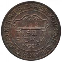 ~1930. 50f "Budapesti Központi Általános Tejcsarnok R.T." üvegbetétjegy T:2-