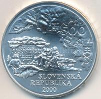 Szlovákia 2000. 500K Ag "Mikoviny Sámuel halálának 250. évfordulója" T:BU Slovakia 2000. 500 Korun Ag "250th Anniversary - Death of Samuel Mikovini" C:BU Krause KM# 53